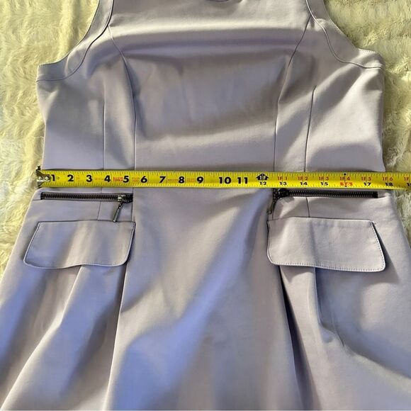 Nanette Lepore Lavender Purple Round Neck Mini Dress Size 14 Tea Time Wedding - Picture 12 of 14